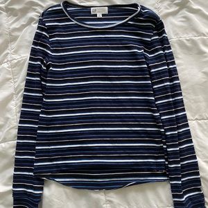 Gap Long Sleeve Striped Feather Tee